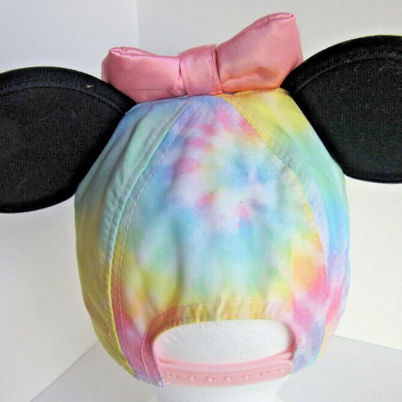 Disney Minnie Mouse Hat Tie Dye Cap Multi Color Snapback Limited Edition - Picture 8 of 11